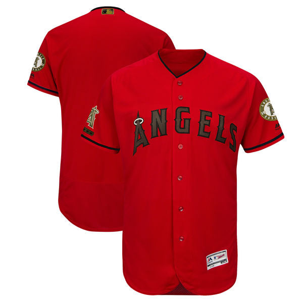 Custom Fan-Made Red 2018 Los Angeles Angels Baseball Jersey Los Angeles Angels Red 2018 Baseball Jersey