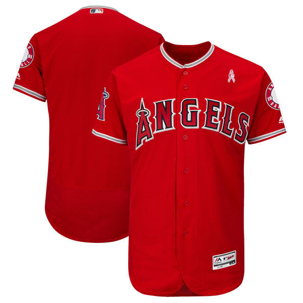 Custom Fan-Made Red 2018 Los Angeles Angels Baseball Jersey Los Angeles Angels Red 2018 Baseball Jersey