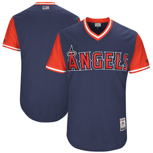 Custom Fan-Made Navy 2017 Los Angeles Angels Baseball Jersey Los Angeles Angels Navy 2017 Baseball Jersey
