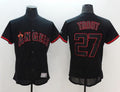 Custom Fan-Made Mike Trout Los Angeles Angels #27 Black Baseball Jersey
