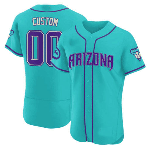 Custom purple baseball jersey detail | GameDay Jerseys