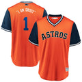 Custom Fan-Made Carlos Correa Am Groot Houston Astros #1 Orange 2018 Baseball Jersey