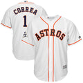 Custom Fan-Made Carlos Correa Bound Houston Astros #1 White 2017 Baseball Jersey