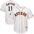 Custom Fan-Made Evan Gattis Bound Houston Astros #11 White 2017 Baseball Jersey