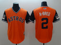 Custom Fan-Made Alex Bregman Breg Houston Astros #2 Orange 2018 Baseball Jersey