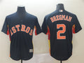 Custom Fan-Made Alex Bregman Houston Astros #2 Navy Baseball Jersey