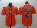 Custom Fan-Made Alex Bregman Houston Astros #2 Orange Baseball Jersey