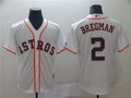 Custom Fan-Made Alex Bregman Houston Astros #2 White Baseball Jersey