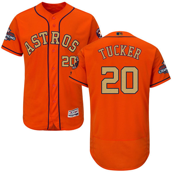 Custom Fan-Made Preston Tucker Houston Astros #20 White 2018 Baseball Jersey