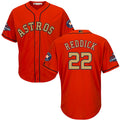 Custom Fan-Made Josh Reddick Houston Astros #22 Orange 2018 Baseball Jersey
