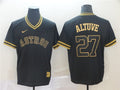 Custom Fan-Made Jose Altuve Houston Astros #27 Black Baseball Jersey