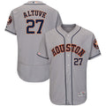 Custom Fan-Made Jose Altuve Houston Astros #27 Grey Baseball Jersey