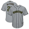 Custom Fan-Made Jose Altuve Houston Astros #27 Grey 2018 Baseball Jersey