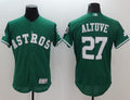Custom Fan-Made Jose Altuve Celtic Houston Astros #27 Green Baseball Jersey