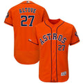 Custom Fan-Made Jose Altuve Houston Astros #27 Orange Baseball Jersey