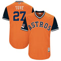 Custom Fan-Made Jose Altuve Tuve Houston Astros #27 Orange 2018 Baseball Jersey