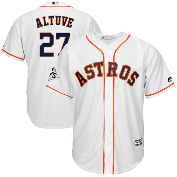Custom Fan-Made Jose Altuve Bound Houston Astros #27 White 2017 Baseball Jersey