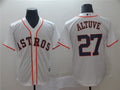 Custom Fan-Made Jose Altuve Houston Astros #27 White Baseball Jersey