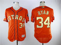 Custom Fan-Made Nolan Ryan Houston Astros #34 Orange 2018 Baseball Jersey