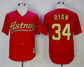 Custom Fan-Made Nolan Ryan Houston Astros #34 Red Baseball Jersey