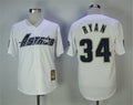 Custom Fan-Made Nolan Ryan Houston Astros #34 White Throwback Baseball Jersey