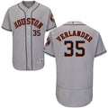 Custom Fan-Made Justin Verlander Houston Astros #35 Grey Baseball Jersey
