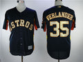 Custom Fan-Made Justin Verlander Houston Astros #35 Navy 2018 Baseball Jersey