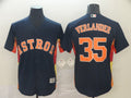 Custom Fan-Made Justin Verlander Houston Astros #35 Navy Baseball Jersey