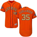 Custom Fan-Made Justin Verlander Houston Astros #35 Orange 2018 Baseball Jersey