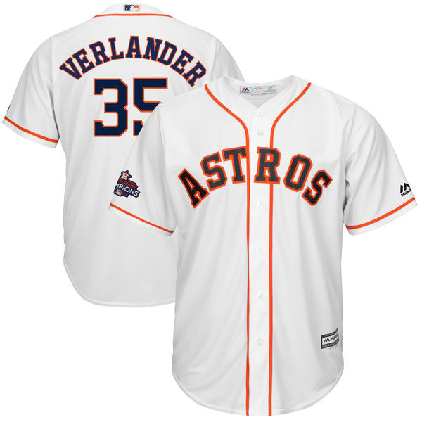 Custom Fan-Made Justin Verlander Houston Astros #35 White 2017 Baseball Jersey