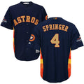 Custom Fan-Made George Springer Houston Astros #4 Navy 2018 Baseball Jersey