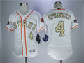 Custom Fan-Made George Springer Houston Astros #4 White 2018 Baseball Jersey