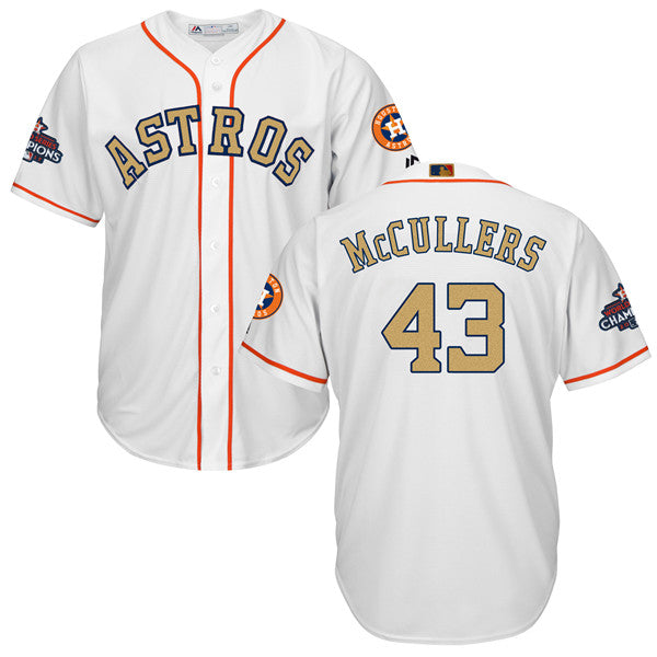 Custom Fan-Made Lance McCullers Houston Astros #43 White 2018 Baseball Jersey