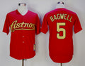 Custom Fan-Made Jeff Bagwell Houston Astros #5 Red Baseball Jersey