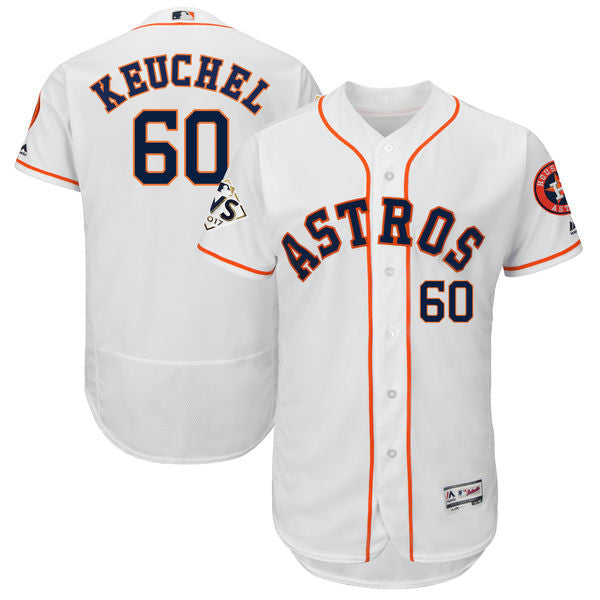 Custom Fan-Made Dallas Keuchel Bound Houston Astros #60 White 2017 Baseball Jersey