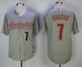 Custom Fan-Made Craig Biggio Houston Astros #7 Grey Baseball Jersey
