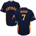 Custom Fan-Made Craig Biggio Houston Astros #7 Navy Baseball Jersey