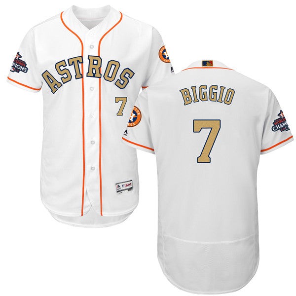 Custom Fan-Made Craig Biggio Houston Astros #7 White 2018 Baseball Jersey