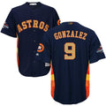 Custom Fan-Made Marwin Gonzalez Houston Astros #9 Navy 2018 Baseball Jersey