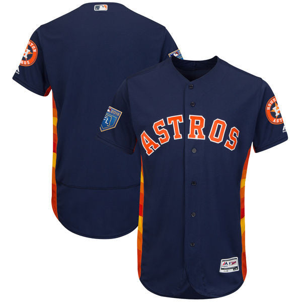Custom Fan-Made Spring Training Navy 2018 Houston Astros Baseball Jersey Houston Astros Navy 2018 Baseball Jersey