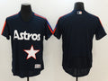 Custom Fan-Made Navy Throwback Houston Astros Baseball Jersey Houston Astros Navy Throwback Baseball Jersey