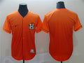 Custom Fan-Made Orange Houston Astros Baseball Jersey Houston Astros Orange Baseball Jersey