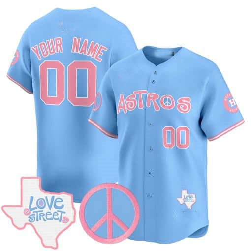 Custom pink baseball jersey front view | GameDay Jerseys