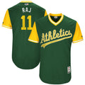 Custom Fan-Made Rajai Davis Raj Oakland Athletics #11 Green 2017 Baseball Jersey