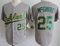 Custom Fan-Made Mark McGwire Oakland Athletics #25 Grey Baseball Jersey