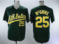 Custom Fan-Made Mark McGwire Oakland Athletics #25 Green Throwback Baseball Jersey