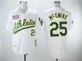 Custom Fan-Made Mark McGwire Oakland Athletics #25 White 1989 Throwback Baseball Jersey