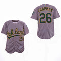 Custom Fan-Made Matt Chapman Oakland Athletics #26 Grey Baseball Jersey