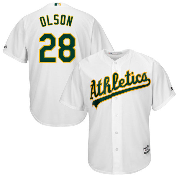 Custom Fan-Made Matt Olson Oakland Athletics #28 White Baseball Jersey