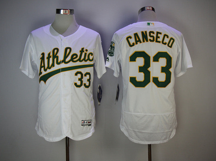 Custom Fan-Made Jose Canseco Oakland Athletics #33 White Baseball Jersey